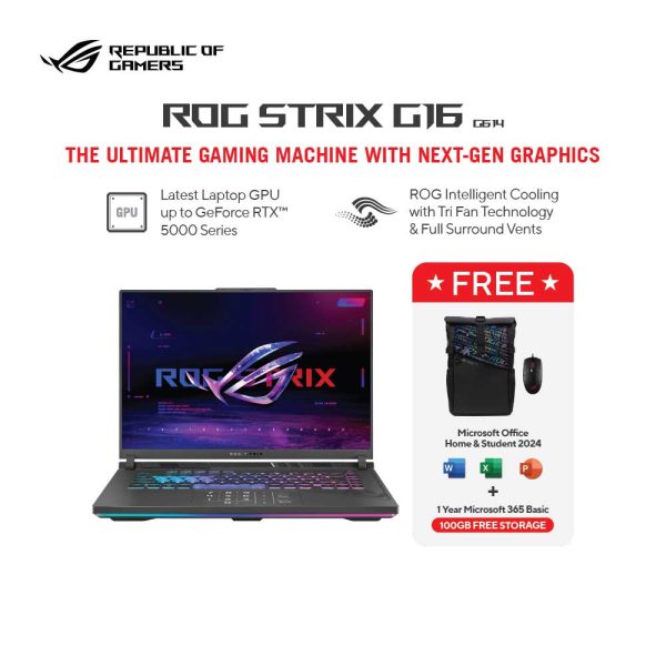 Asus ROG Strix G16 G614PP-R9N57C6G-HM [AMD R9-8940HX|RTX 5070|RAM 32GB|SSD 1TB|Win11|OHS24+365]
