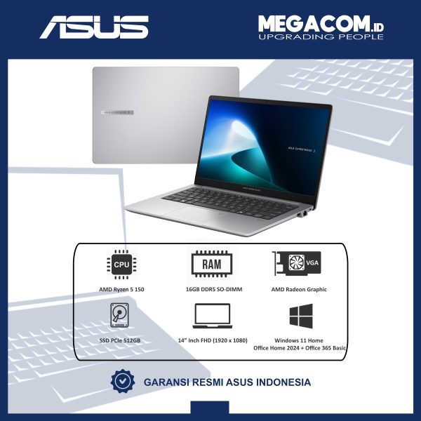 Asus ExpertBook P1 PM1403CDA-S65151WS [R5-150|RAM 16GB|SSD 512GB|Win11|OHS24+365]
