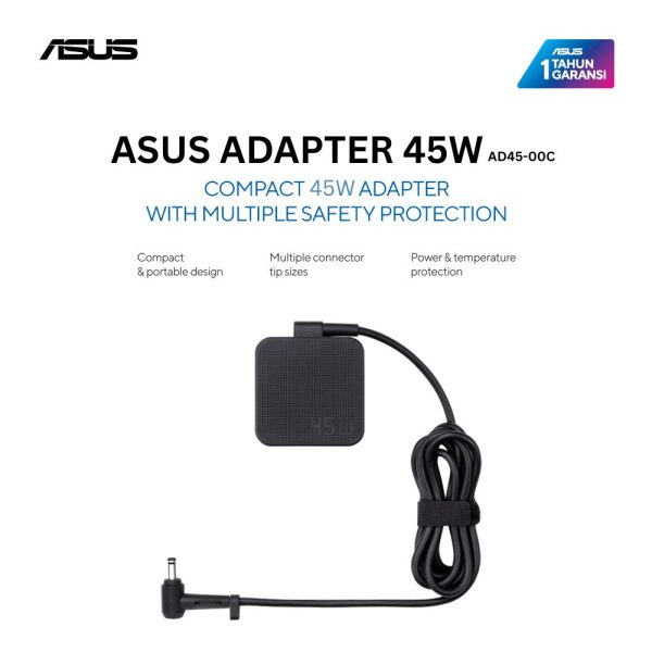 Asus Charger 45W DC Adapter | Charger [Ori|GaransiResmiAsusIndonesia 1 Tahun]